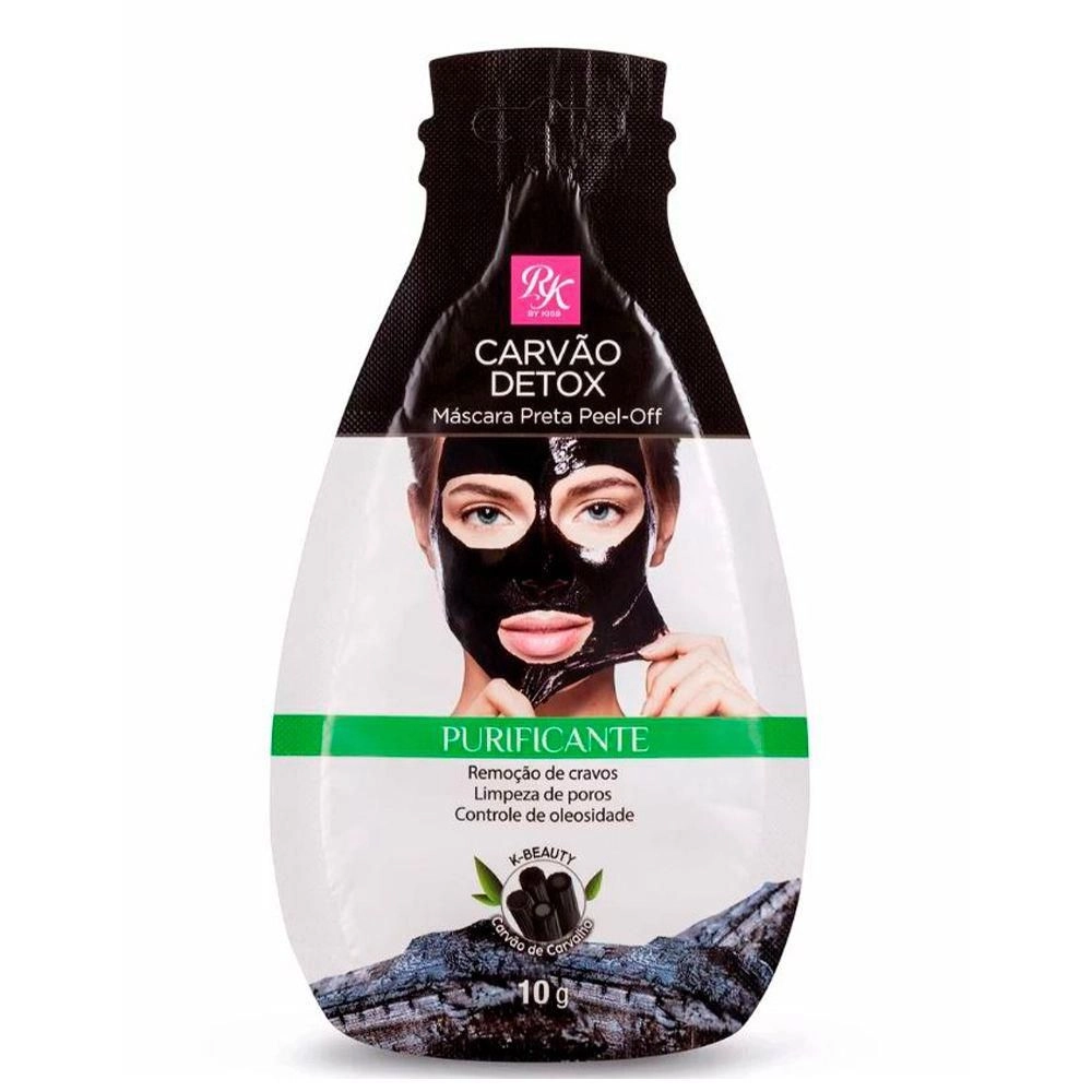 Produto: Máscara Facial Preta Kiss NY Peel Off Carvão 10g Com 3 Unidades