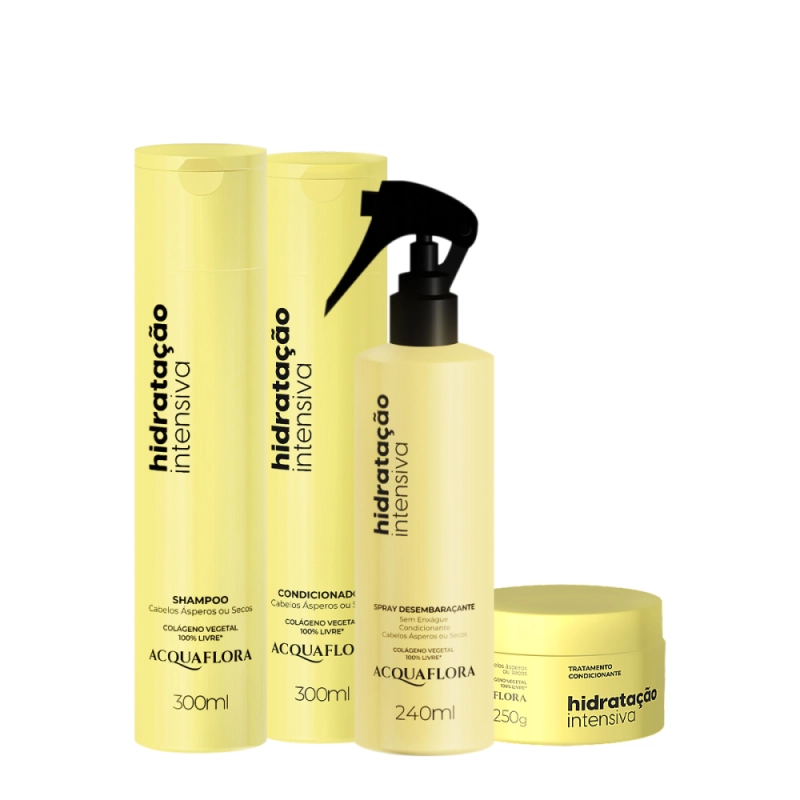 Produto: Kit Acquaflora Hidratação Intensiva Home Care Leave-in (4 produtos)