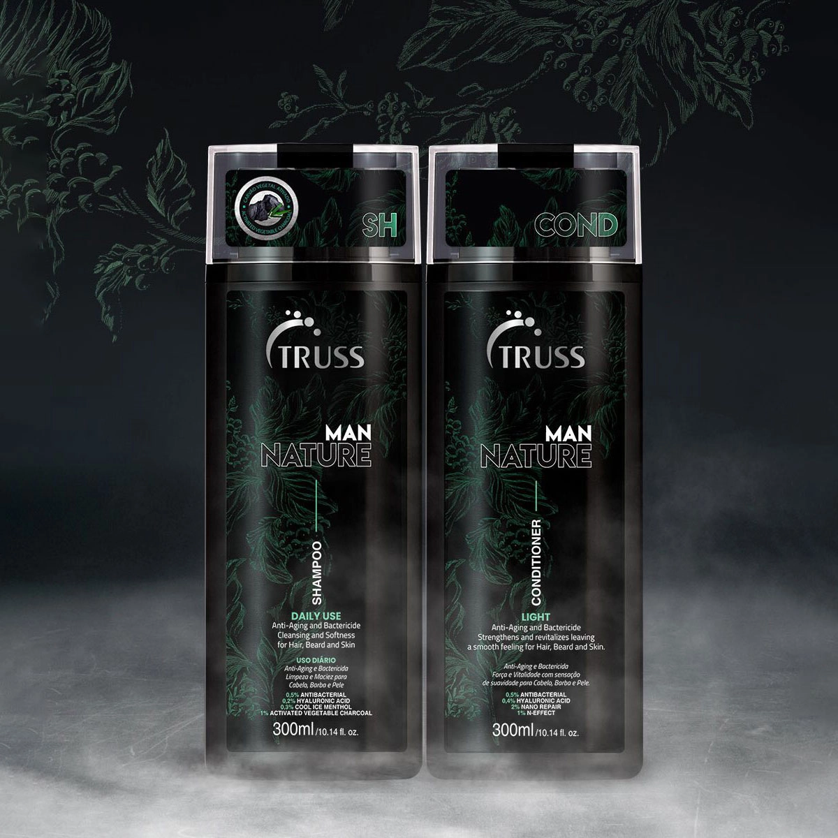 Truss_Man Nature_Shampoo_Condicionador_300ml_Truss_Uso_Obrigatorio_260ml_Evas_2