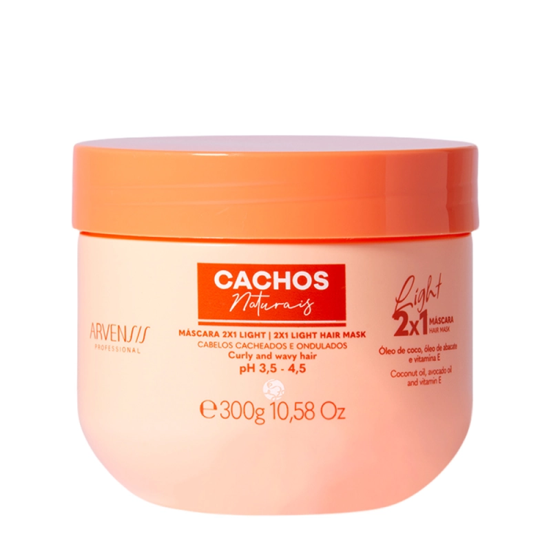 Arvensis Cachos Naturais 2x1 Light - Máscara Capilar 300g Produto: Arvensis Cachos Naturais 2x1 Light - Máscara Capilar 300g
