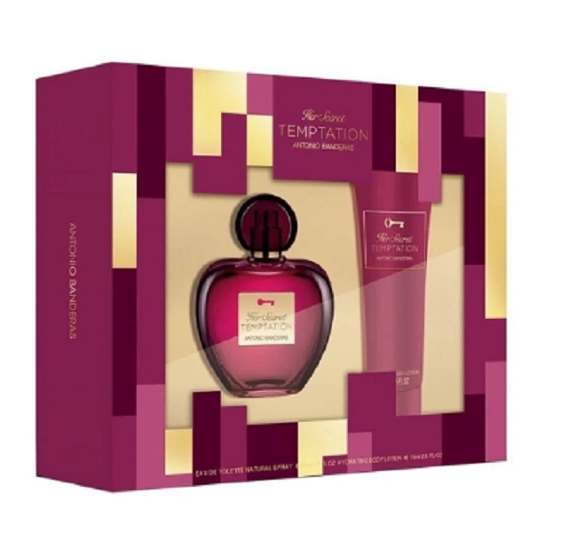 Produto: Her Secret Temptation Antônio Banderas 80ml+Loção Hidratante Corporal 75ml