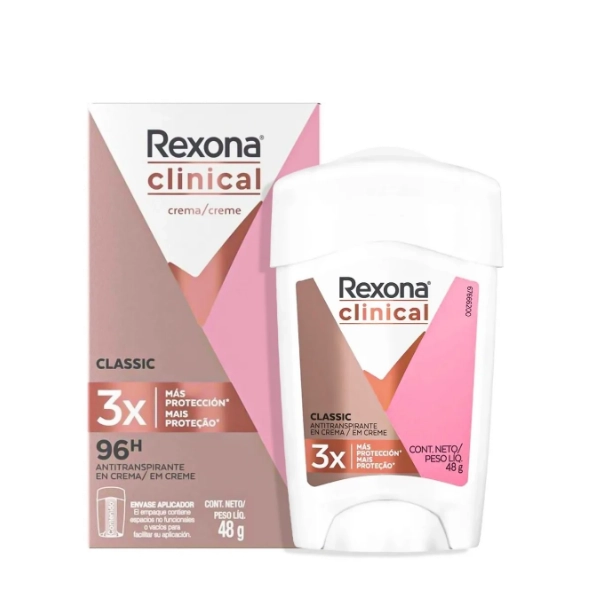 Rexona Clinical Desodorante Creme Classic Feminino 48g Produto: Rexona Clinical Desodorante Creme Classic Feminino 48g