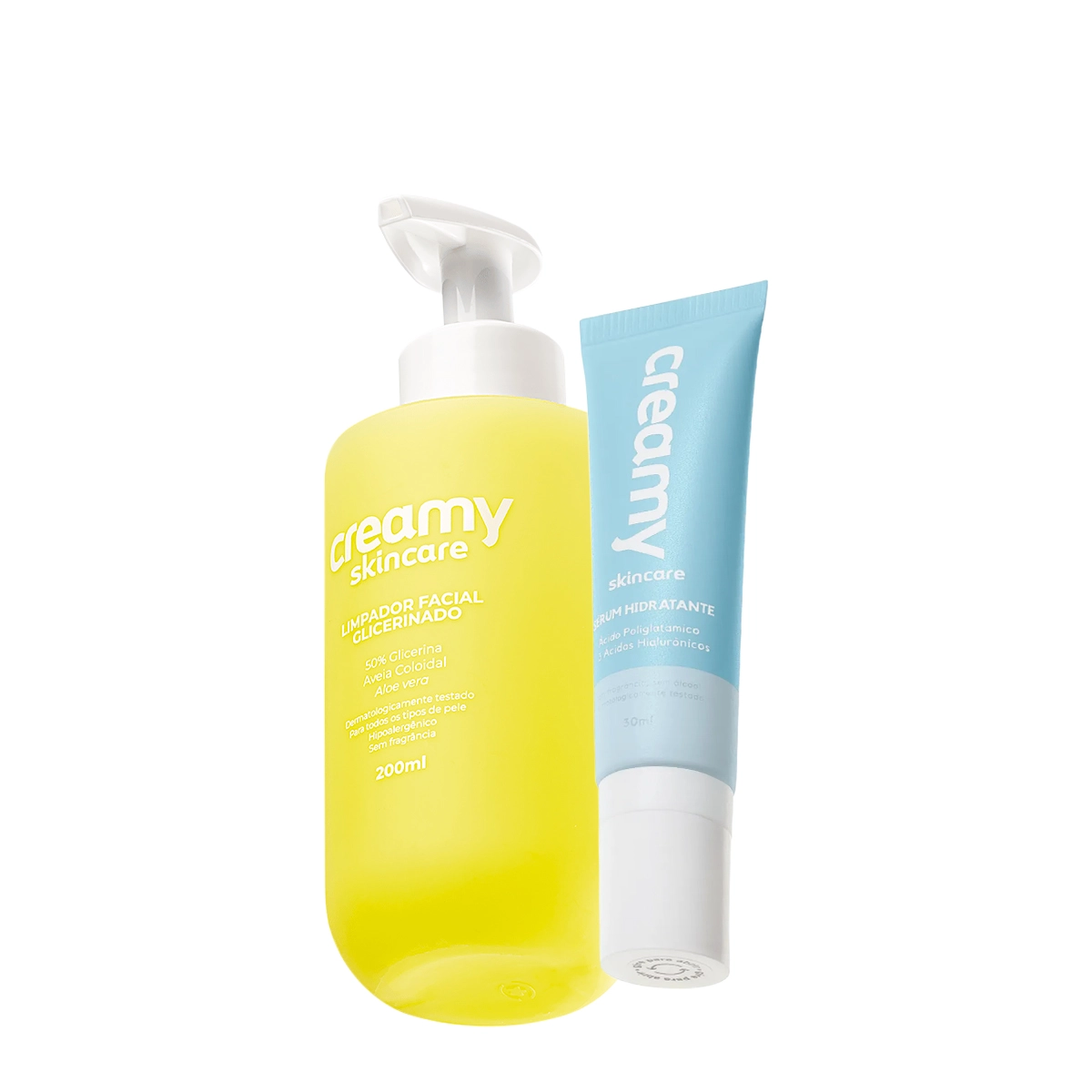 Produto: Kit Creamy Skincare Limpador Glicerinado e Sérum Hidratante (2 produtos)
