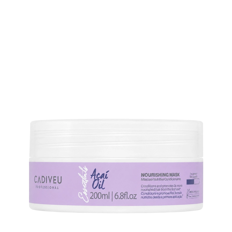 Cadiveu Professional Essentials Açaí Oil - Máscara 200ml Produto: Cadiveu Professional Essentials Açaí Oil - Máscara 200ml