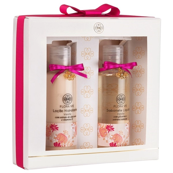 Produto: Hidratante Corporal e Sabonete Liquido Vanilla Kit BA10 Flora Vie