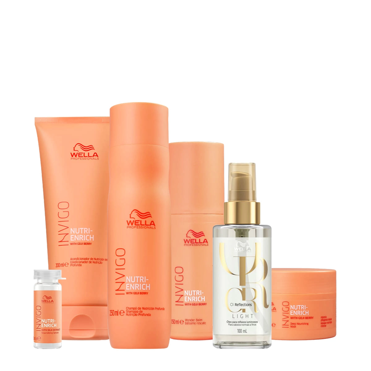 Produto: Kit Wella Professionals Invigo Nutri-Enrich Balm Oil Reflections Light Hair Care Total (6 produtos)