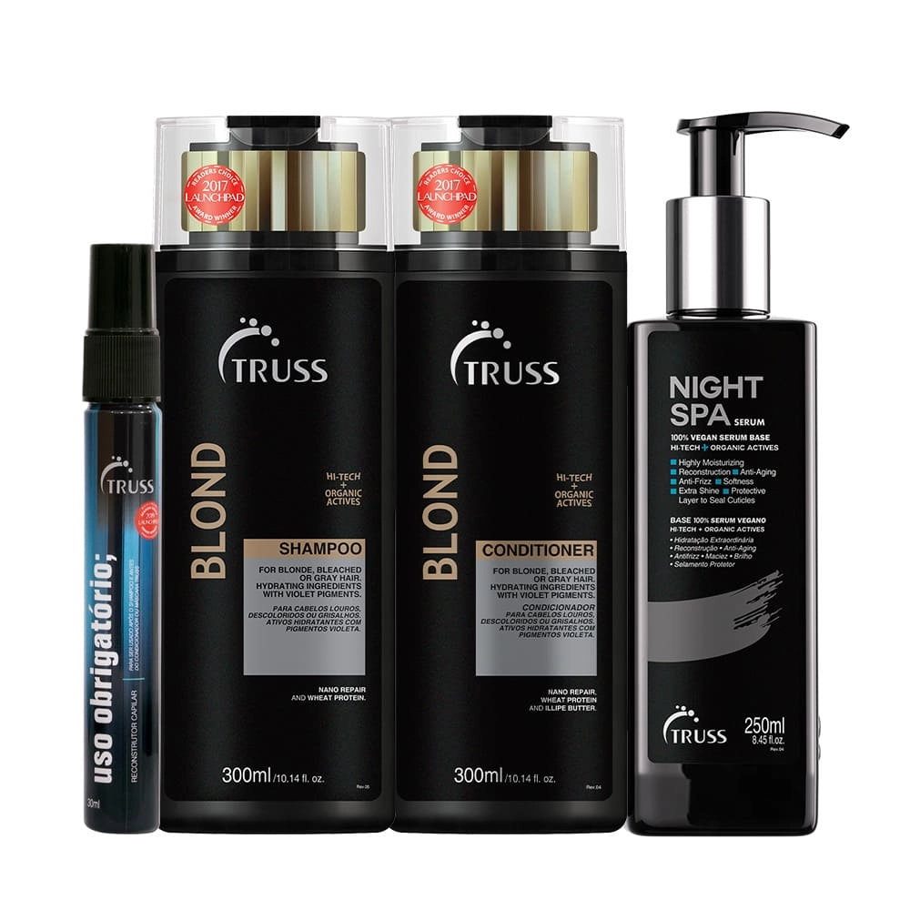 Kit_Truss_Blond_Night_Spa_Shampoo_Condicionador_Tratamento_Reconstrutor_Serum_Leavein_Evas_2