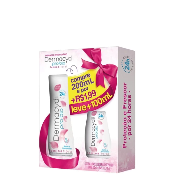 Produto: Dermacyd Sabonete Íntimo pro-bio Femina Floral 200ml+100ml
