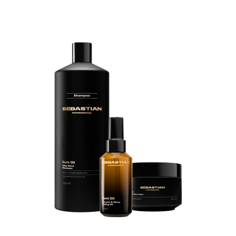 Kit Sebastian Professional Dark Oil - Ritual de Maciez e Brilho Absoluto (3 produtos) Produto: Kit Sebastian Professional Dark Oil - Ritual de Maciez e Brilho Absoluto (3 produtos)