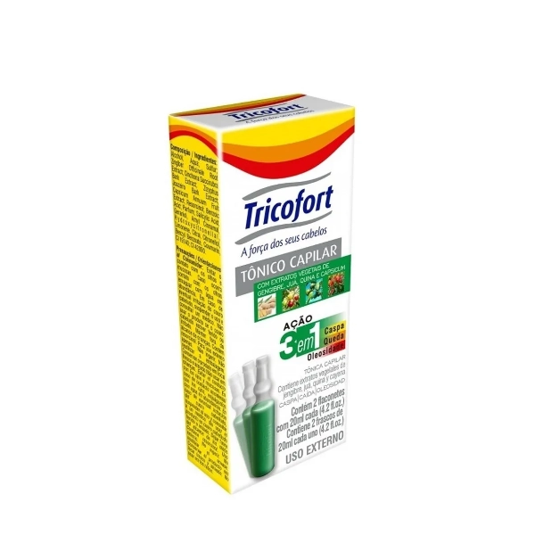 Produto: Tricofort Tônico Capilar Ação 3 Em 1 Caixa C/2 Ampolas 20ml