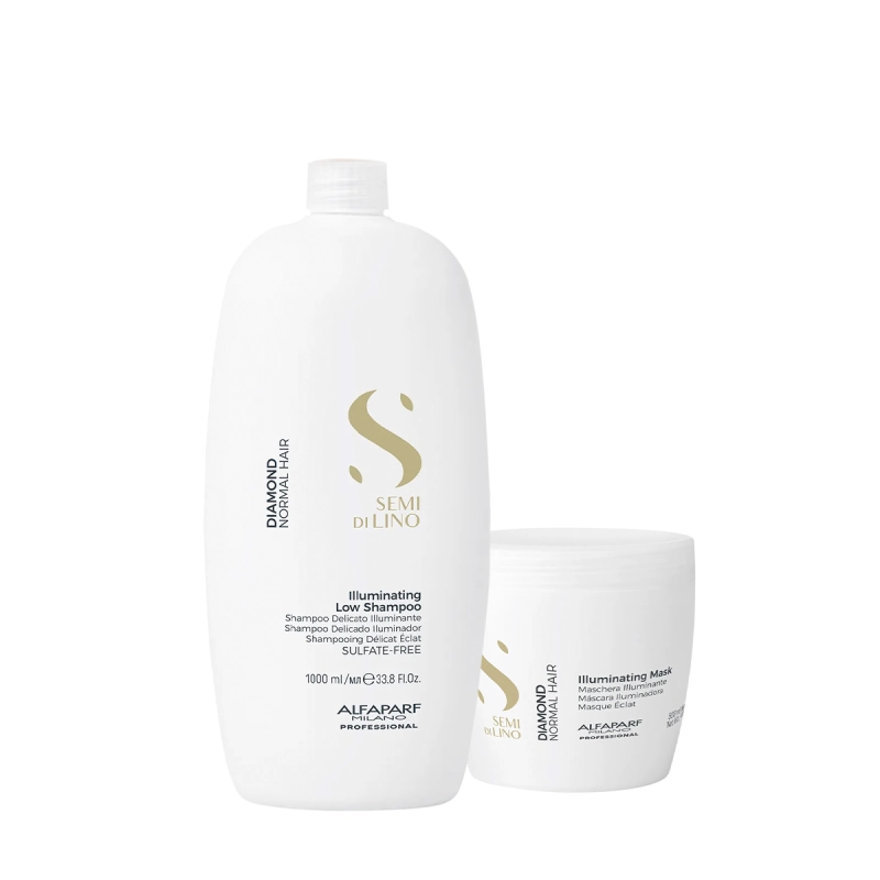 Produto: Kit Alfaparf Semi di Lino Diamond Illuminating - Limpeza Profunda e Máscara Intensiva (2 produtos)