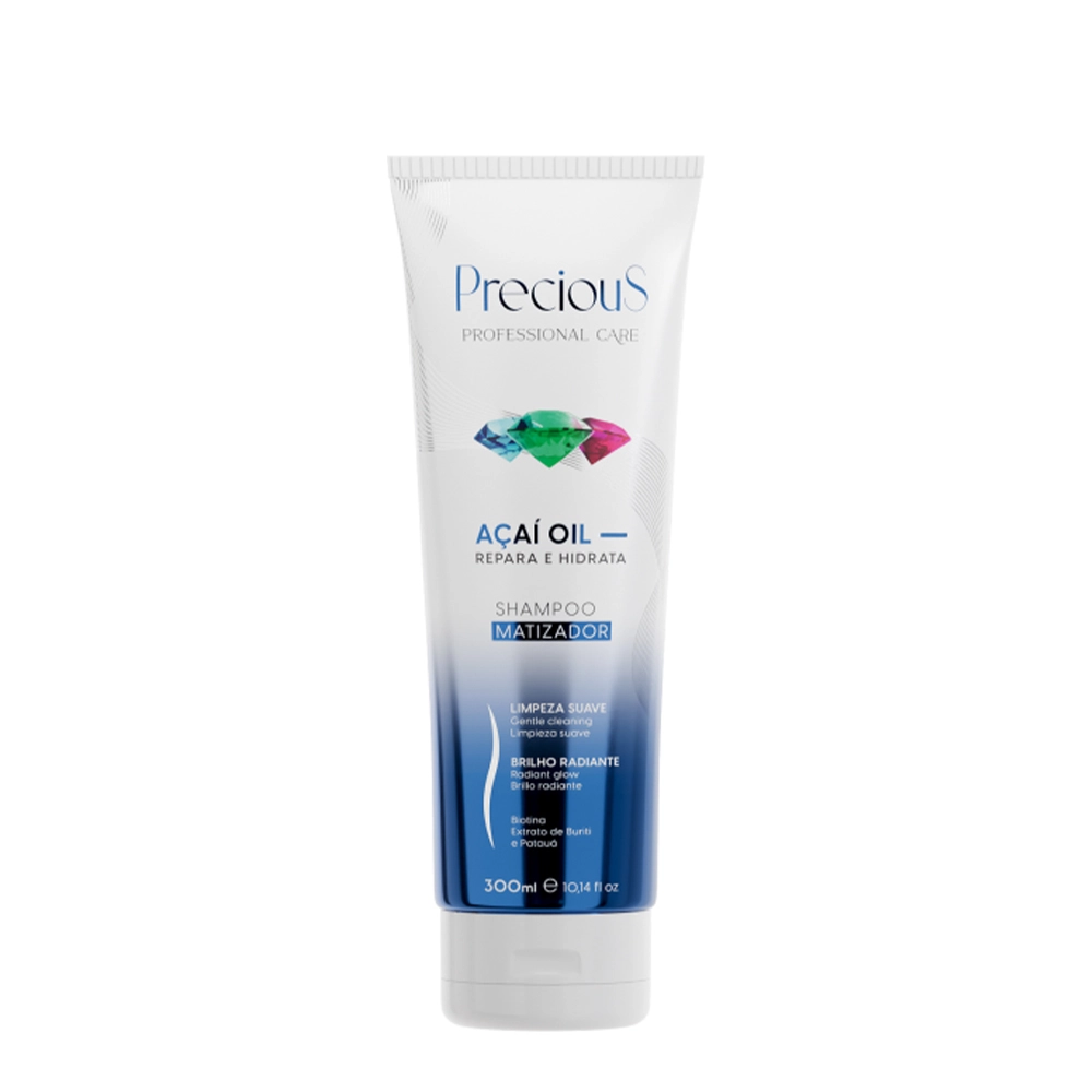 Precious Açaí Oil Repara e Hidrata - Shampoo Matizador 300ml Produto: Precious Açaí Oil Repara e Hidrata - Shampoo Matizador 300ml