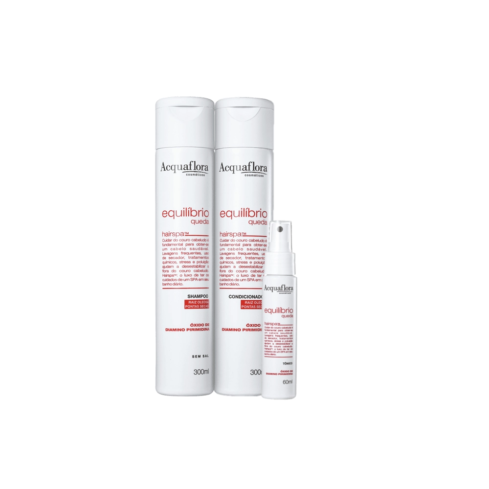 Produto: Kit Acquaflora Equilibrio Queda Raiz Oleosa Pontas Secas Antiqueda (3 Produtos)