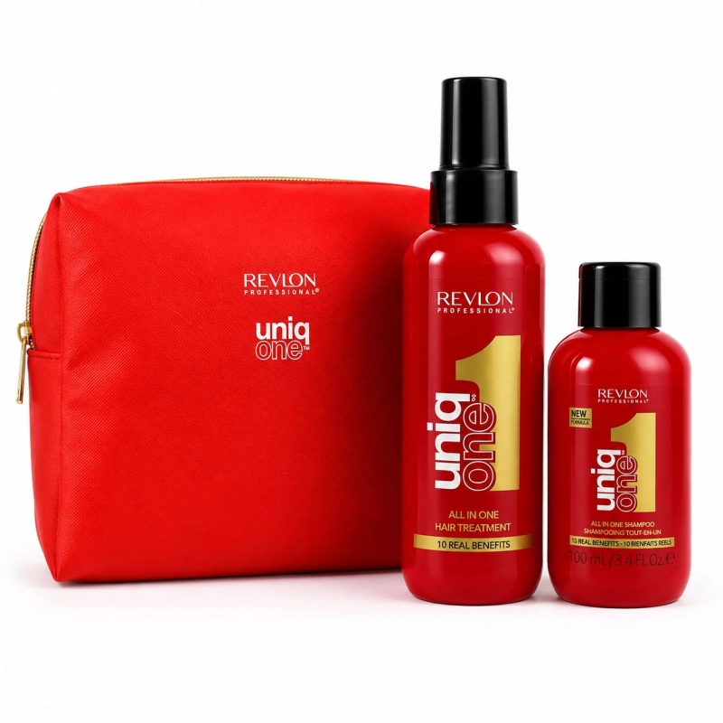 Revlon Professional Uniq One All In One Kit Shampoo Leave-in e Necessaire Produto: Revlon Professional Uniq One All In One Kit Shampoo Leave-in e Necessaire