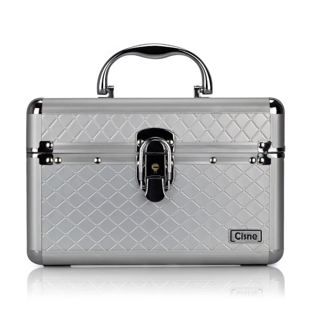 Produto: Cisne Maleta de Maquiagem Media Prata - CSN L5131LC/2