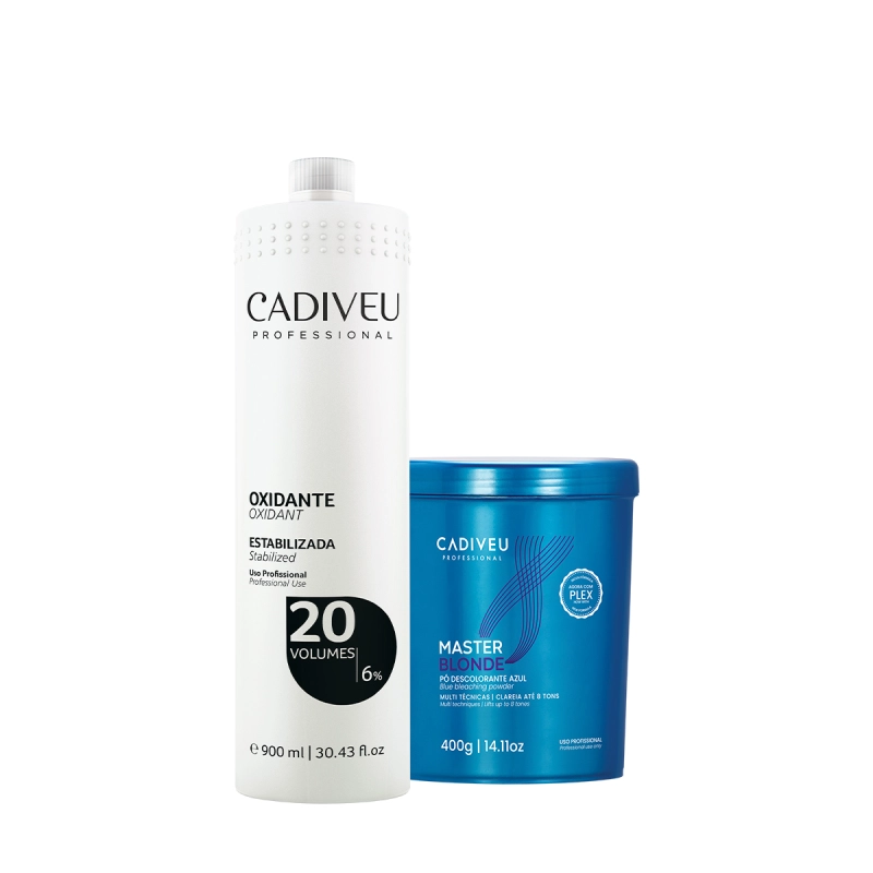 Produto: Kit Cadiveu Professional Master Blonde - Pó Descolorante 400g + Oxidante 20 Volumes 900ml (2 produtos)