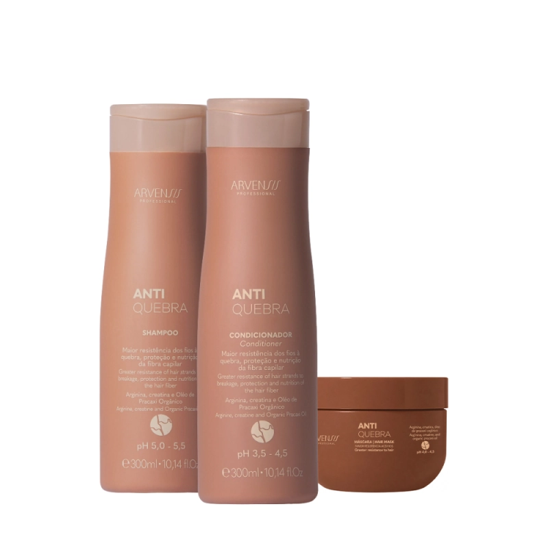 Kit Arvensis Anti-Quebra Shampoo Condicionador e Máscara (3 produtos) Produto: Kit Arvensis Anti-Quebra Shampoo Condicionador e Máscara (3 produtos)