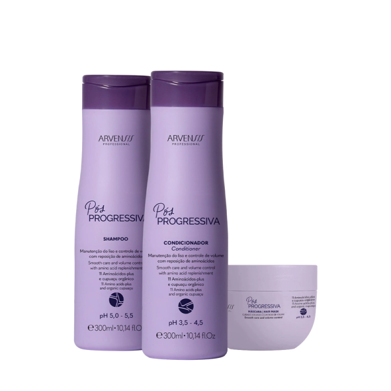 Kit Arvensis Pós Progressiva Shampoo Condicionador e Máscara (3 produtos) Produto: Kit Arvensis Pós Progressiva Shampoo Condicionador e Máscara (3 produtos)