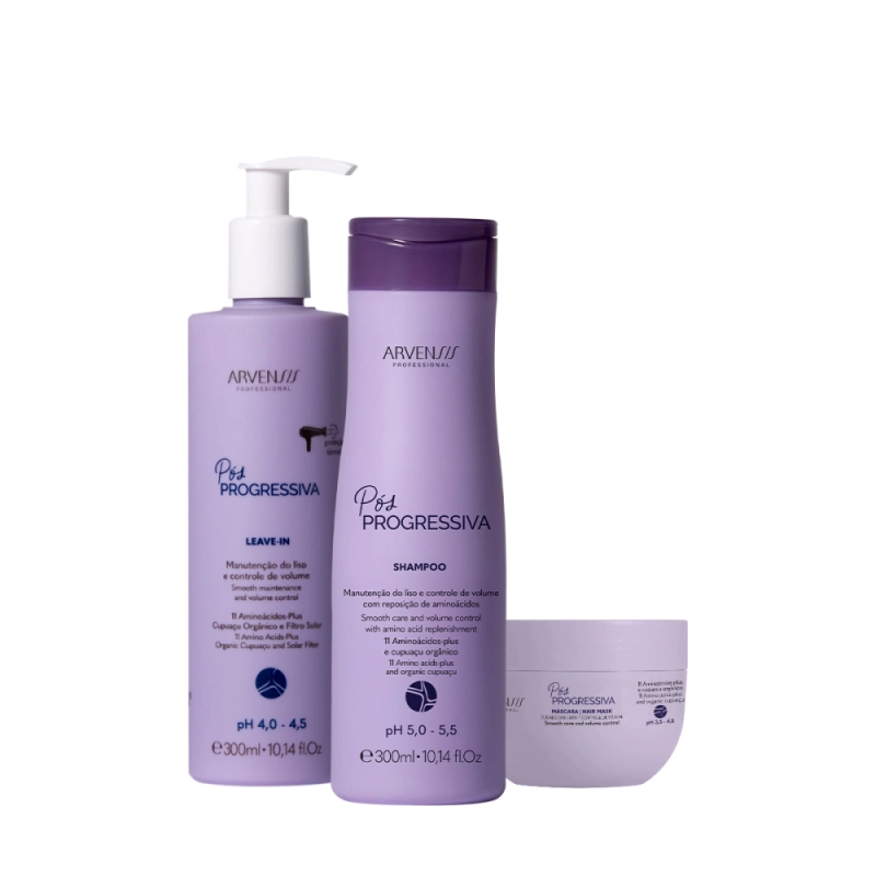 Kit Arvensis Pós Progressiva Shampoo Máscara e Leave-in (3 produtos) Produto: Kit Arvensis Pós Progressiva Shampoo Máscara e Leave-in (3 produtos)
