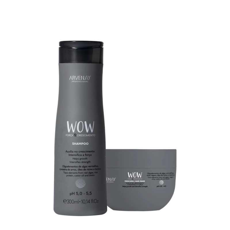 Kit Arvensis Wow Força e Crescimento Shampoo e Máscara P (2 produtos) Produto: Kit Arvensis Wow Força e Crescimento Shampoo e Máscara P (2 produtos)