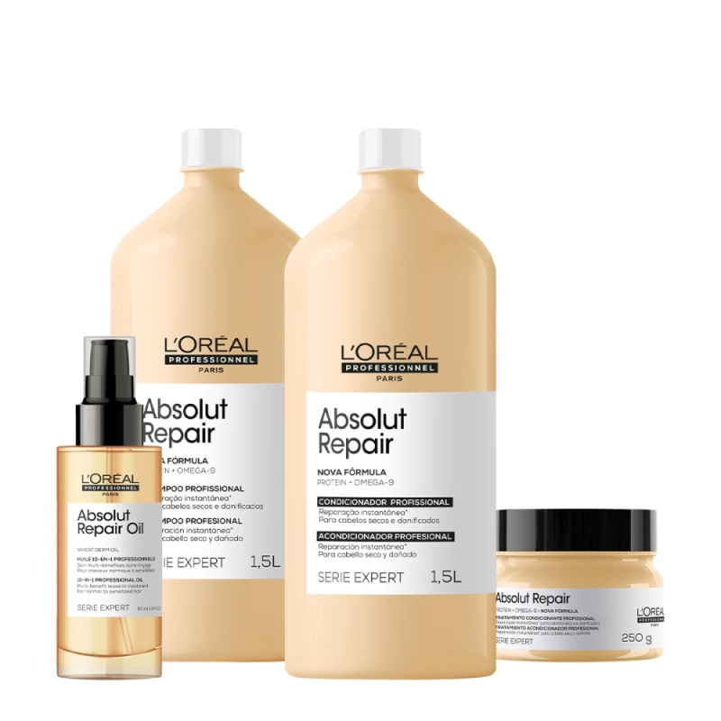 Produto: Kit L'Oréal Professionnel Absolut Repair Gold Salon Máscara Oil (4 produtos)