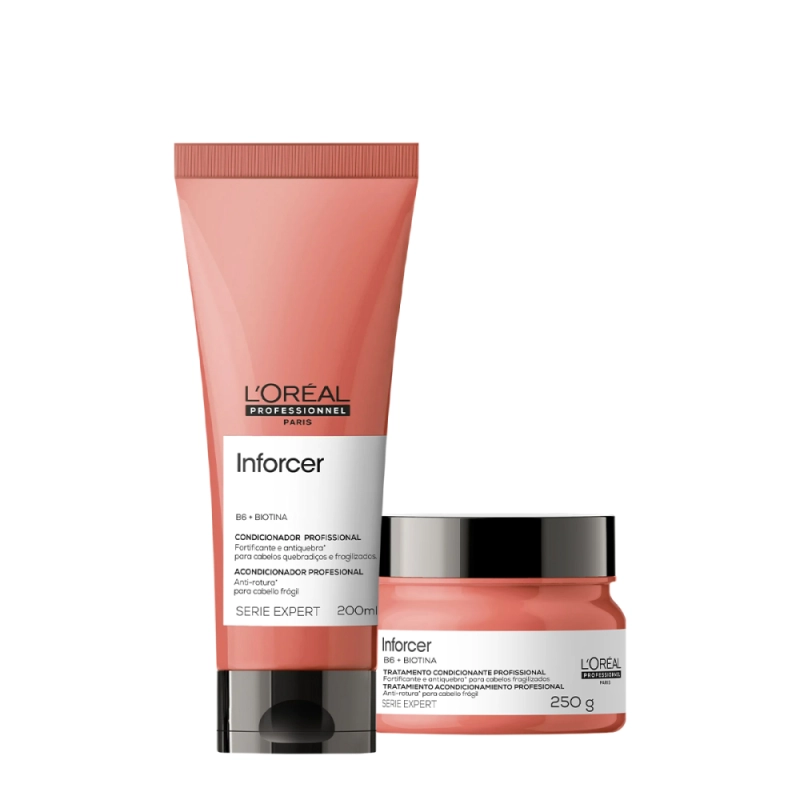 Kit L’Oréal Professionnel Inforcer Serie Expert Condicionador 200ml e Máscara 250g Produto: Kit L’Oréal Professionnel Inforcer Serie Expert Condicionador 200ml e Máscara 250g