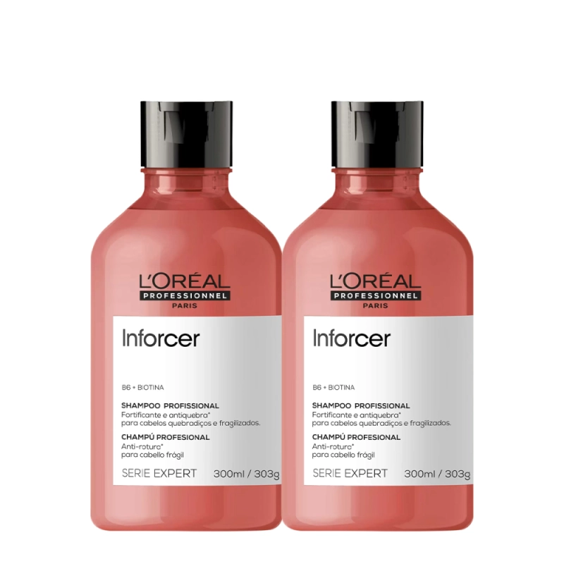 Kit L'Oréal Professionnel Inforcer Serie Expert Shampoo (2 unidades) Produto: Kit L'Oréal Professionnel Inforcer Serie Expert Shampoo (2 unidades)