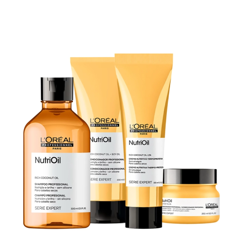 Kit L'Oréal Professionnel Serie Expert NutriOil (4 produtos) Produto: Kit L'Oréal Professionnel Serie Expert NutriOil (4 produtos)