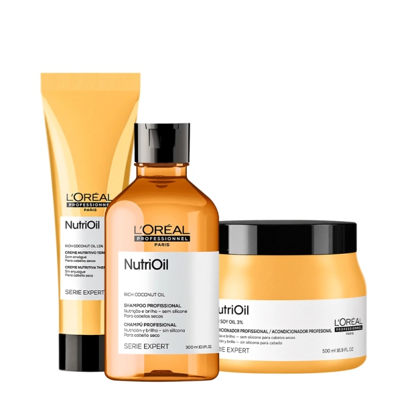 Produto: Kit L'Oréal Professionnel Serie Expert NutriOil - Shampoo + Leave-in + Máscara (3 produtos)