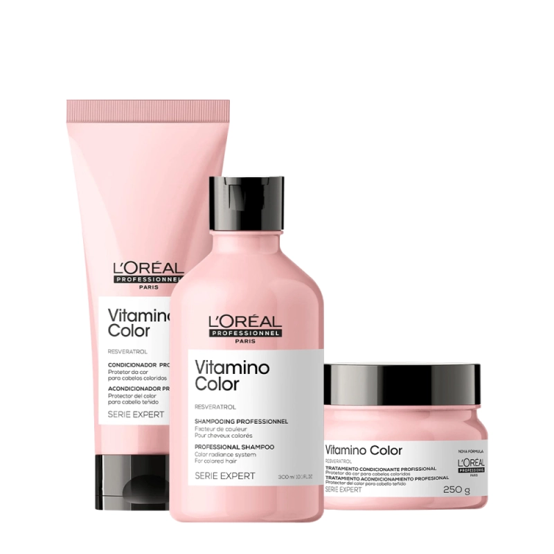 Kit L'Oréal Professionnel Vitamino Color Home Care (3 Produtos) Produto: Kit L'Oréal Professionnel Vitamino Color Home Care (3 Produtos)