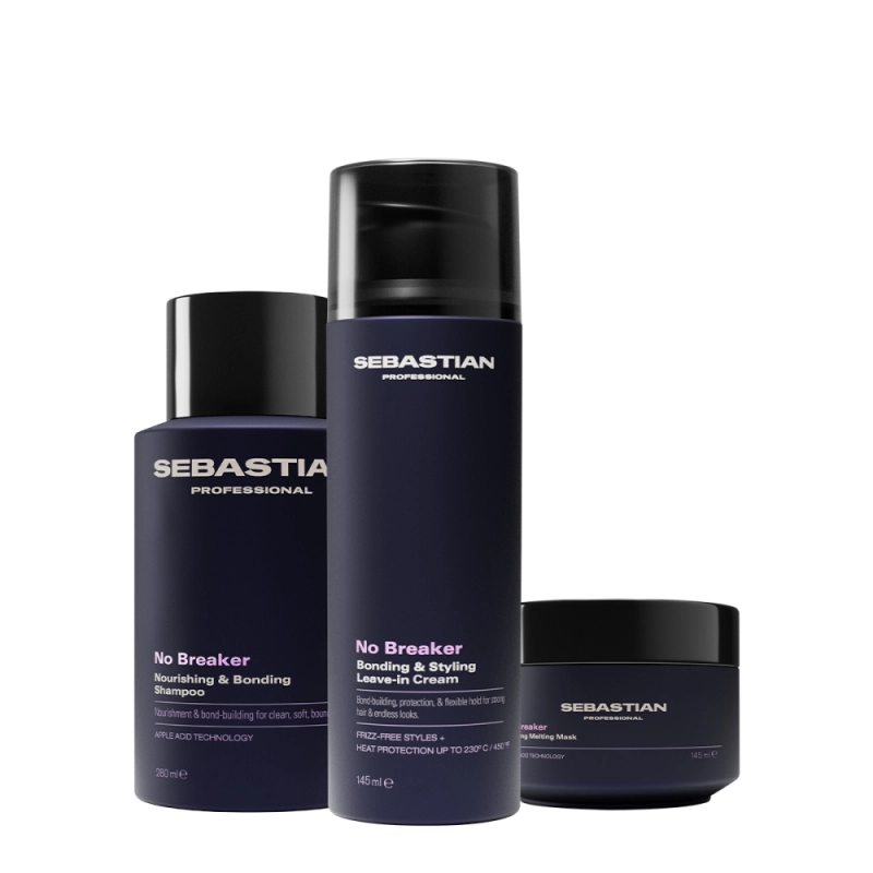 Produto: Kit Sebastian Professional No Breaker Shampoo Máscara Creme Leave-in (3 produtos)