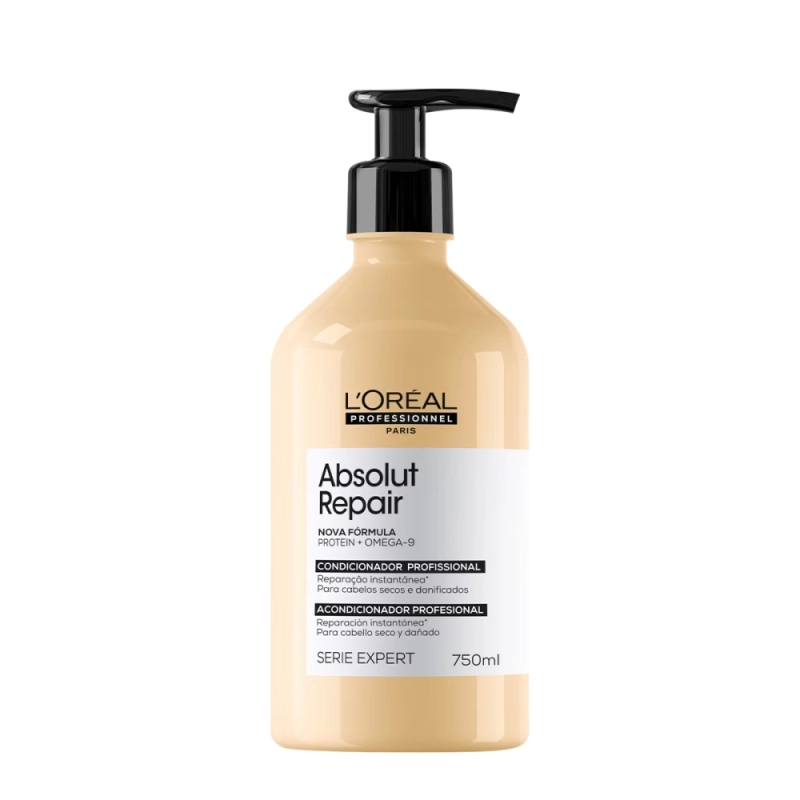 L'Oréal Professionnel Serie Expert Absolut Repair Gold Quinoa Protein - Condicionador 750ml Produto: L'Oréal Professionnel Serie Expert Absolut Repair Gold Quinoa Protein - Condicionador 750ml
