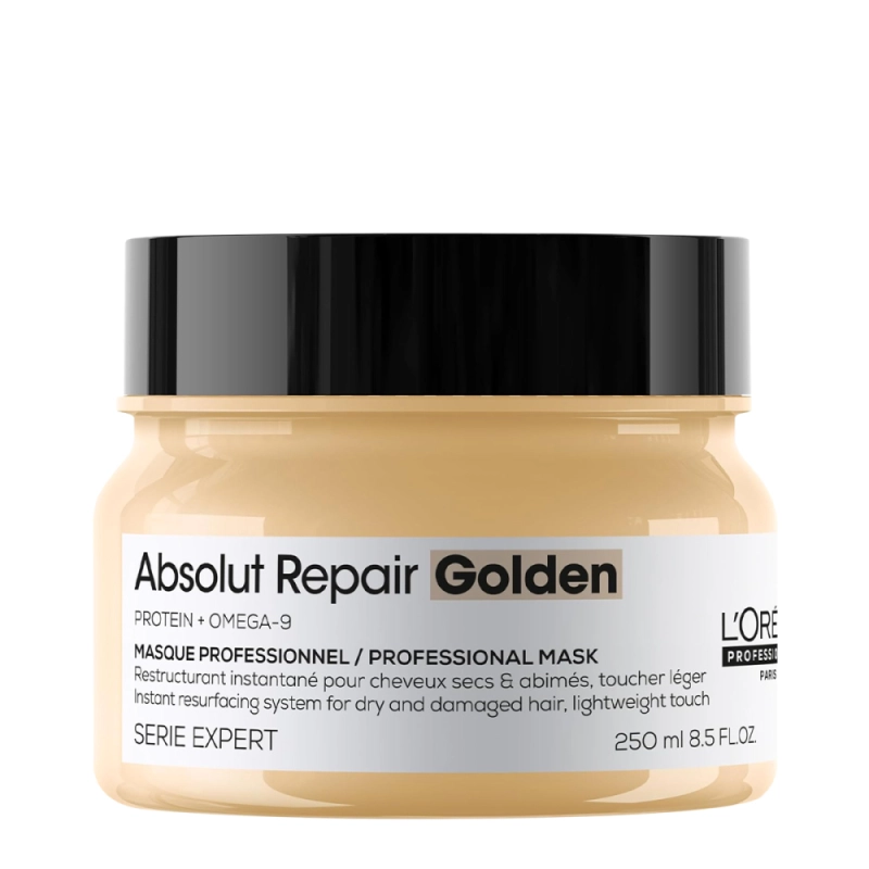 L'Oréal Professionnel Serie Expert Absolut Repair Gold Quinoa Protein Golden - Máscara Capilar 250ml Produto: L'Oréal Professionnel Serie Expert Absolut Repair Gold Quinoa Protein Golden - Máscara Capilar 250ml