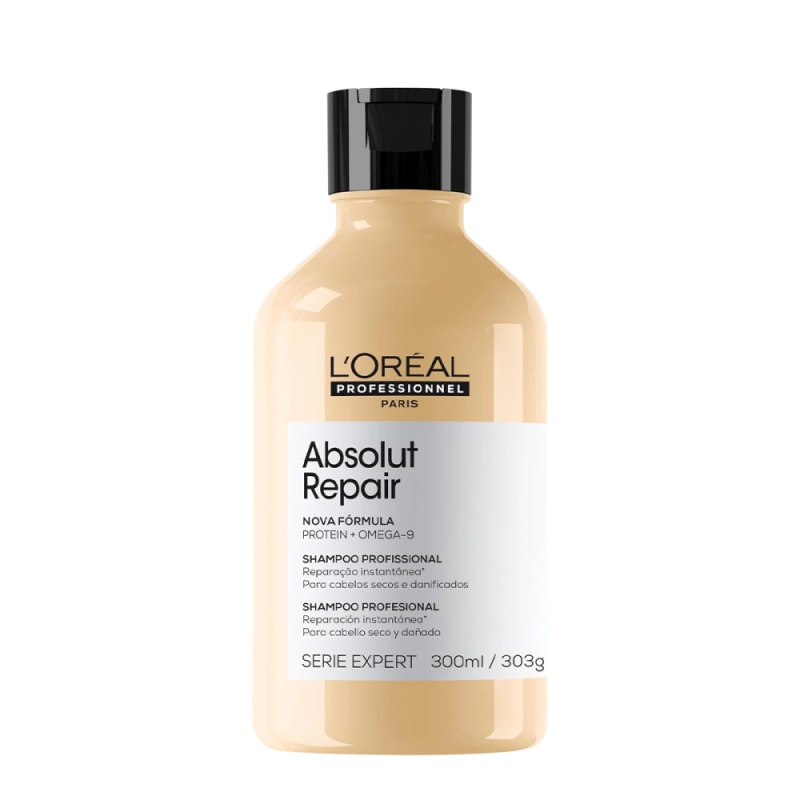 L'Oréal Professionnel Serie Expert Absolut Repair Gold Quinoa Protein - Shampoo 300ml Produto: L'Oréal Professionnel Serie Expert Absolut Repair Gold Quinoa Protein - Shampoo 300ml