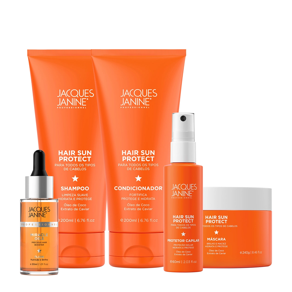 Produto Kit_Jacques_Janine_Hair_Sun_Protect_Shampoo_Condicionador_Mascara_Spray_Capilar_e_Miracle_Oils_Ojon_Evas_1