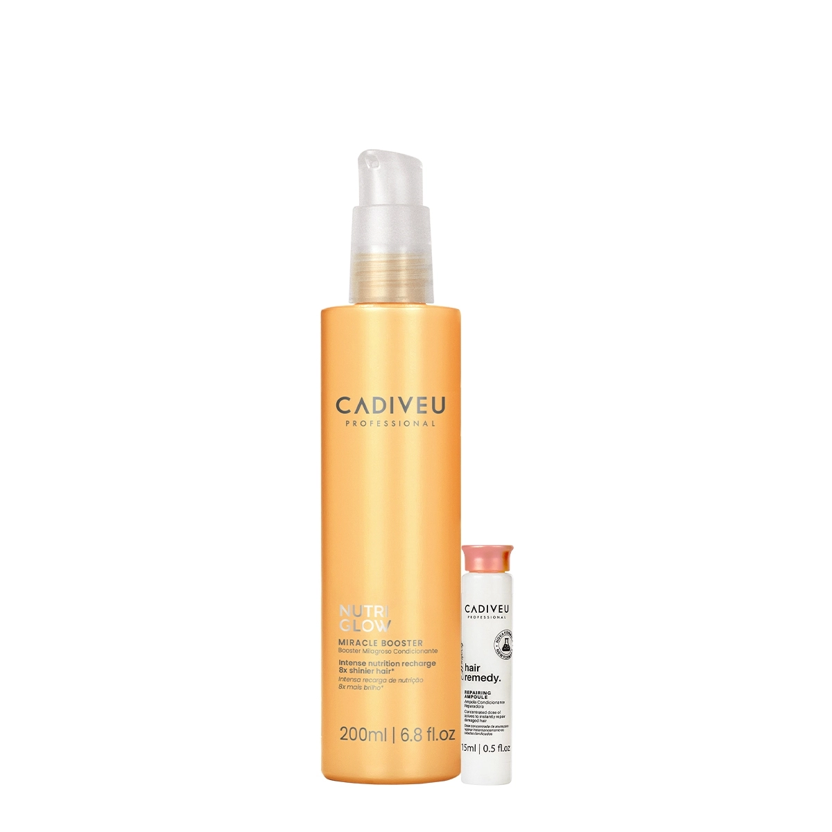 Kit Cadiveu Professional Essentials Hair Remedy Dose Reparadora E Nutri Glow Booster (2 Produtos)