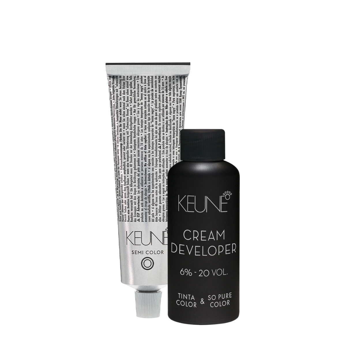 Kit Keune Tinta Semi Color Castanho Claro 5 E Oxidante Cremoso Tinta Color & So Pure Color 6% 20 Vol (2 Produtos)