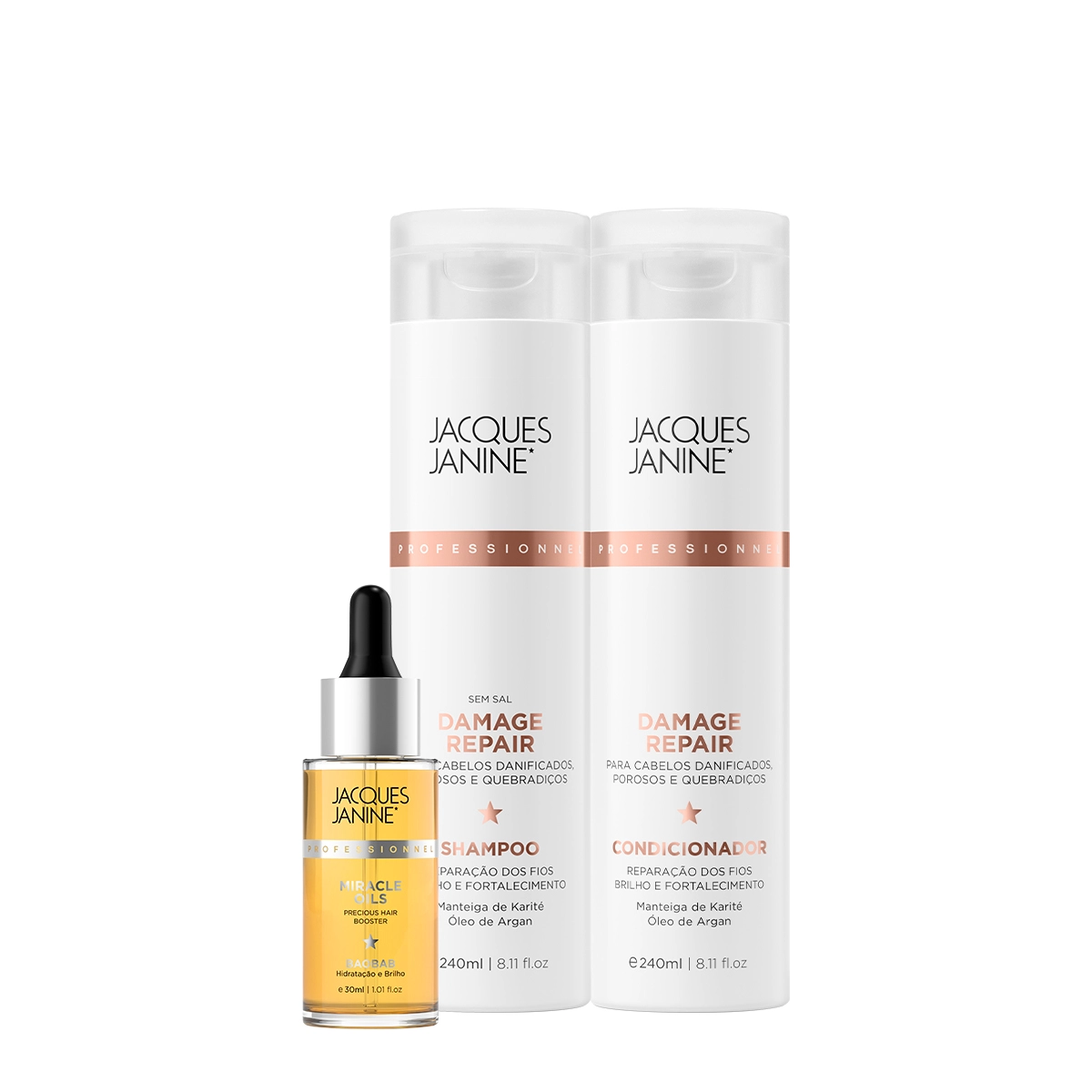 Produto Kit_Jacques_Janine_Damage_Repair_Shampoo_Condicionador_e_Miracle_Oils_Baobab_Evas_1