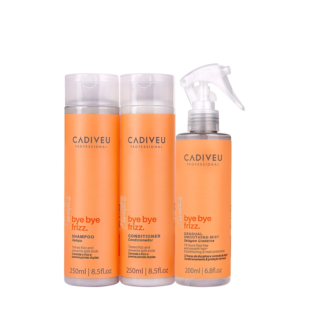 Kit Cadiveu Professional Bye Bye Frizz Shampoo Condicionador E Selagem Gradativa (3 Produtos)