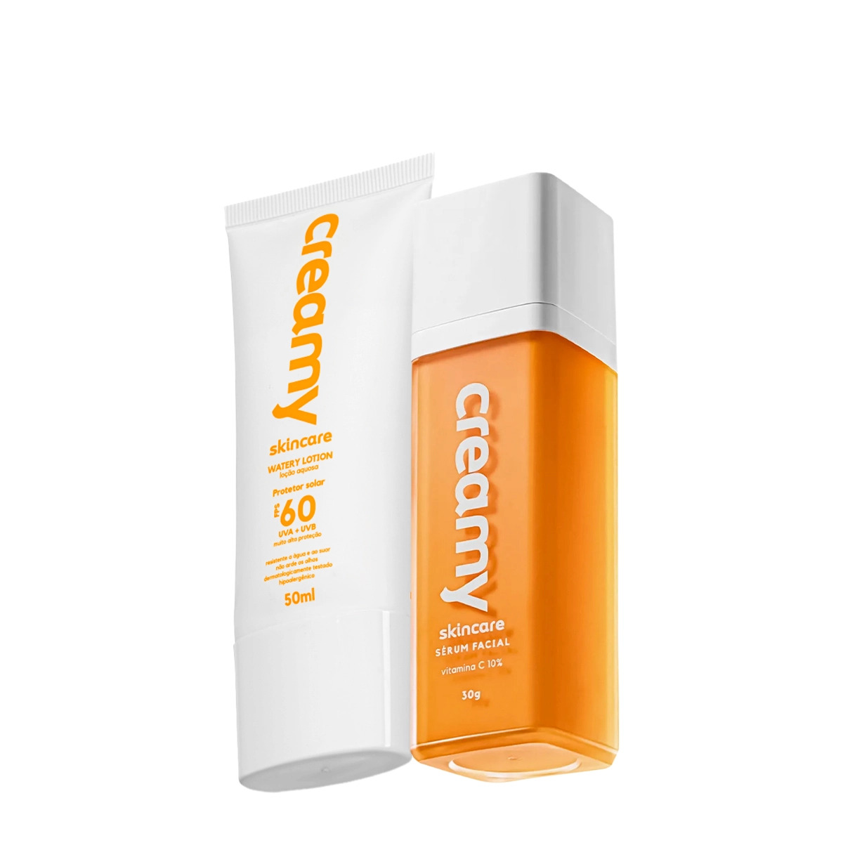 Kit Creamy Vitamina C E Creamy Watery Lotion FPS 60 (2 Produtos)