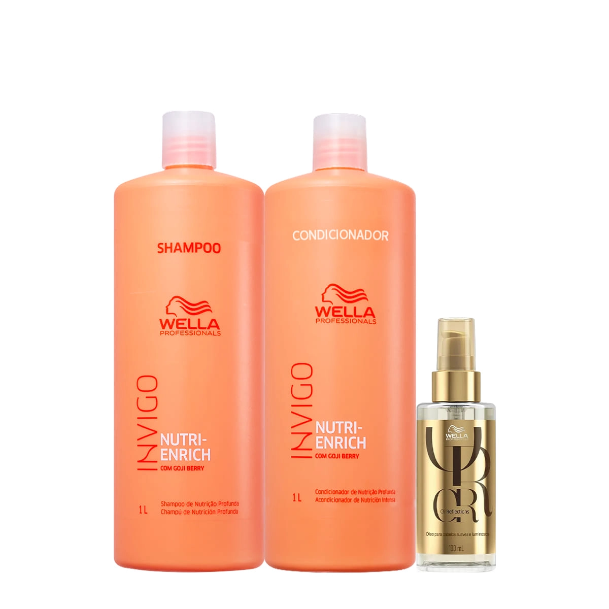 Kit Wella Professionals Invigo Nutri-Enrich Reflections Salon Oil (3 Produtos)