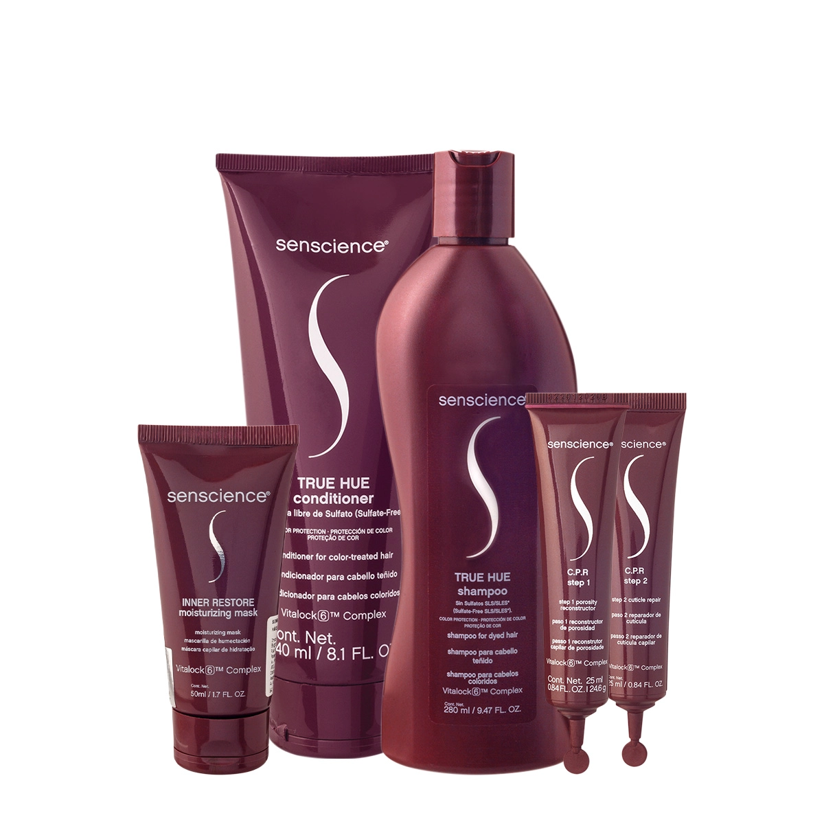 Kit Senscience True Hue Inner CPR Home Care Ampola (5 Produtos)