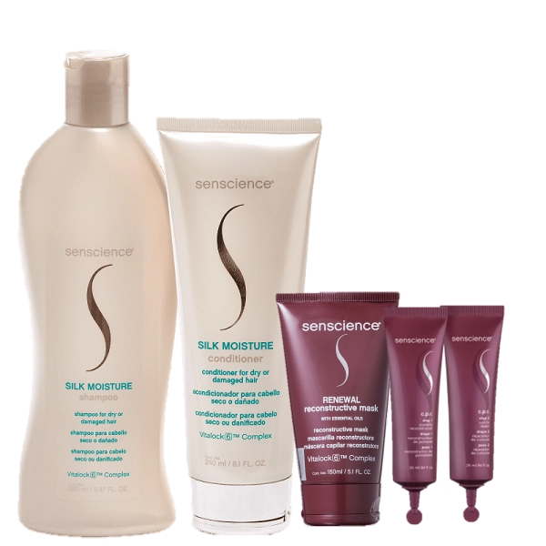 Senscience Silk Moisture Duo Home Care Renewal Mask 150ml E CPR Tratamento Reconstrutor 2x25ml