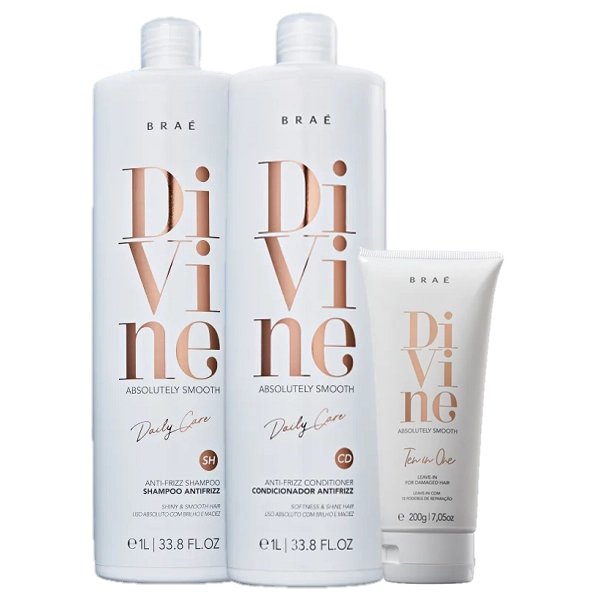 Braé Divine Anti-Frizz Duo 1L E Leave-in 200g