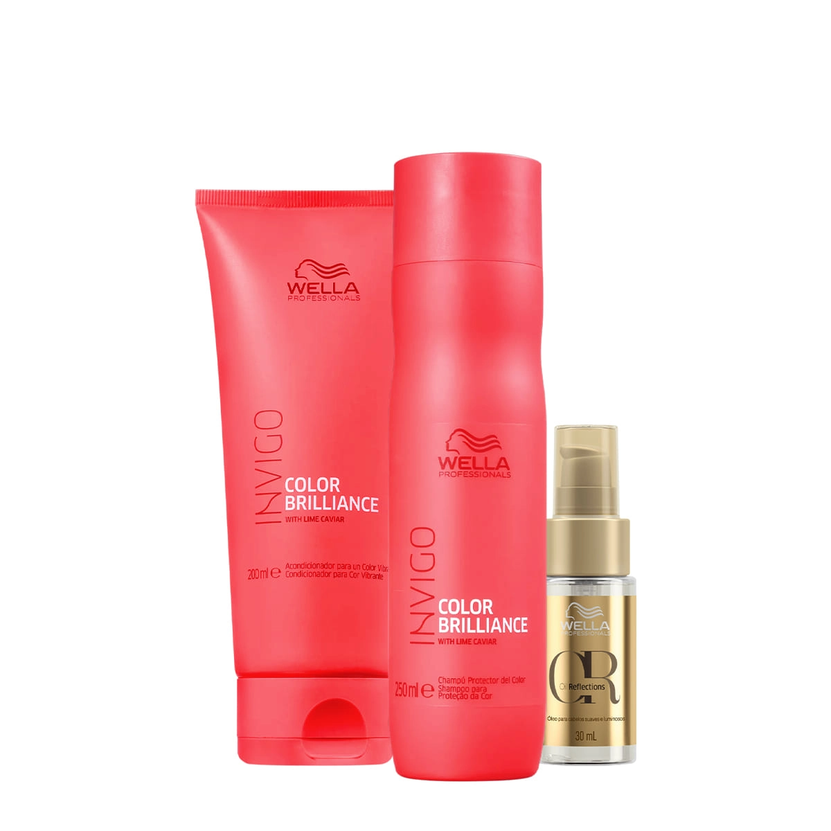 Kit Wella Professionals Invigo Brilliance Reflections Duo Oil (3 Produtos)