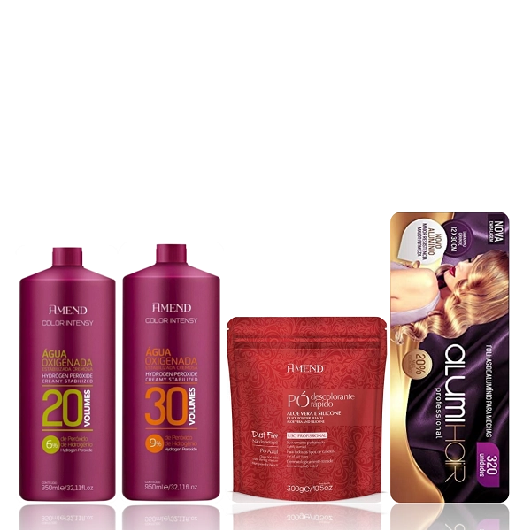 Amend Color Intense OX 20V 30V 950ml Aloe Vera Po Descolorante 300g E Alumi Hair 320un
