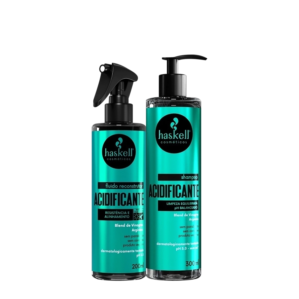Kit Haskell Acidificante Shampoo+ Fluído Reconstrutor (2 Produtos)