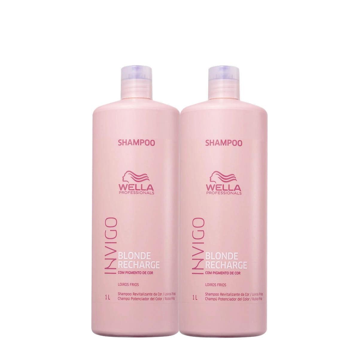 Kit Wella Professionals Invigo Blonde Recharge Shampoo Extra (2 Unidades)