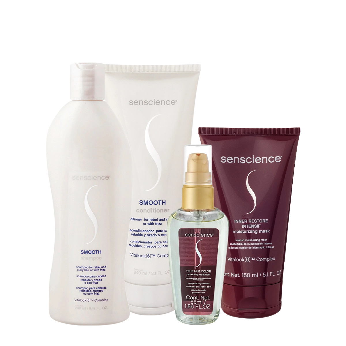 Kit Senscience Smooth Intensif True Hue Home Care Sérum (4 Produtos)