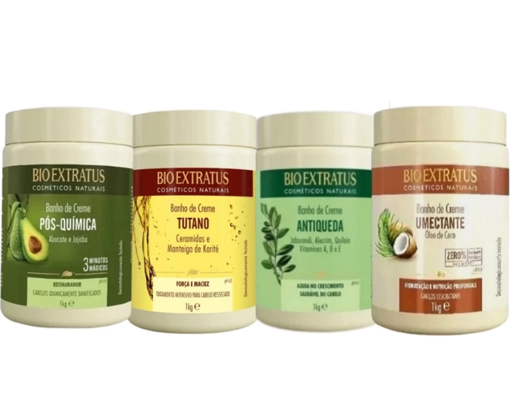 Cronograma Capilar Bio Extratus Hidratação Completa 4x1k